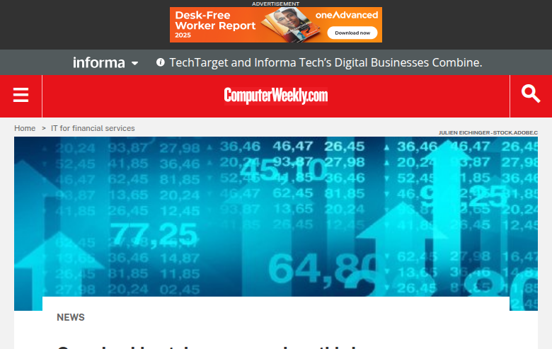 Computer Weekly article showing UK open banking growth statistics and adoption trends